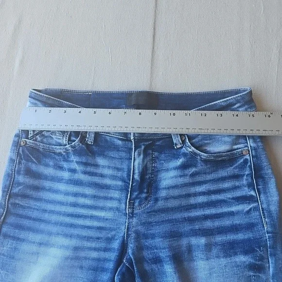 Buckle Black Denim Skinny Jeans Fit No. 53 Womens 27x32 Distressed Whisker Wash - Picture 7 of 10